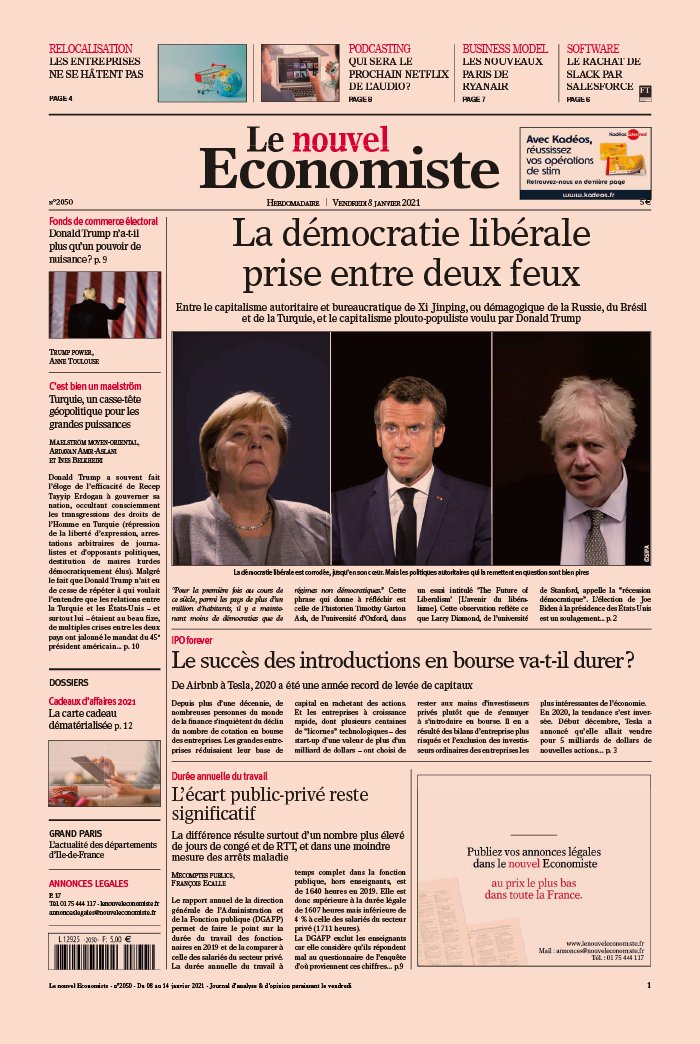 Le nouvel Economiste 08 janvier 2021 Le nouvel Economiste N°2050 du 08 janvier 2021 à télécharger sur iPad