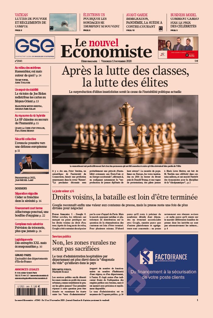 Le nouvel Economiste 13 novembre 2020 Le nouvel Economiste N°2043 du 13 novembre 2020 à télécharger sur iPad