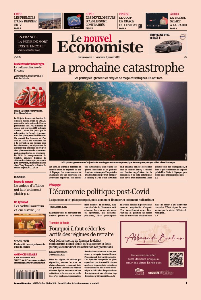 Le nouvel Economiste 03 juillet 2020 Abonnement Nouvel Économiste Pas Cher avec le BOUQUET ePresse.fr