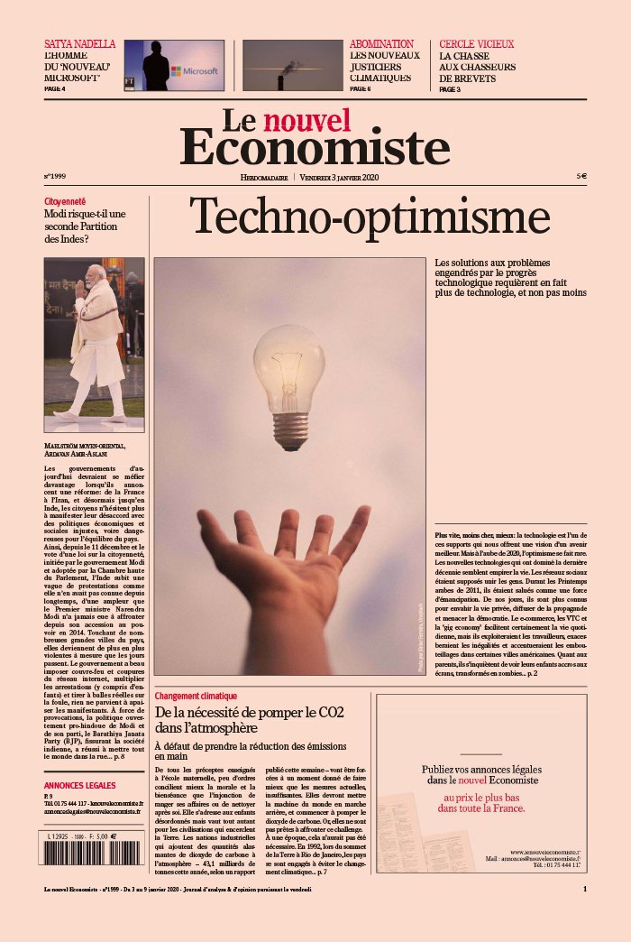 Le nouvel Economiste 03 janvier 2020 Le nouvel Economiste N°1999 du 03 janvier 2020 à télécharger sur iPad