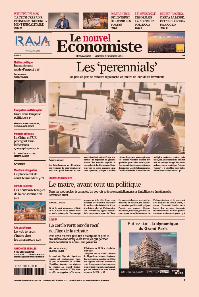 Le nouvel Economiste 29 novembre 2019 Le nouvel Economiste N°1995 du 29 novembre 2019 à télécharger sur iPad