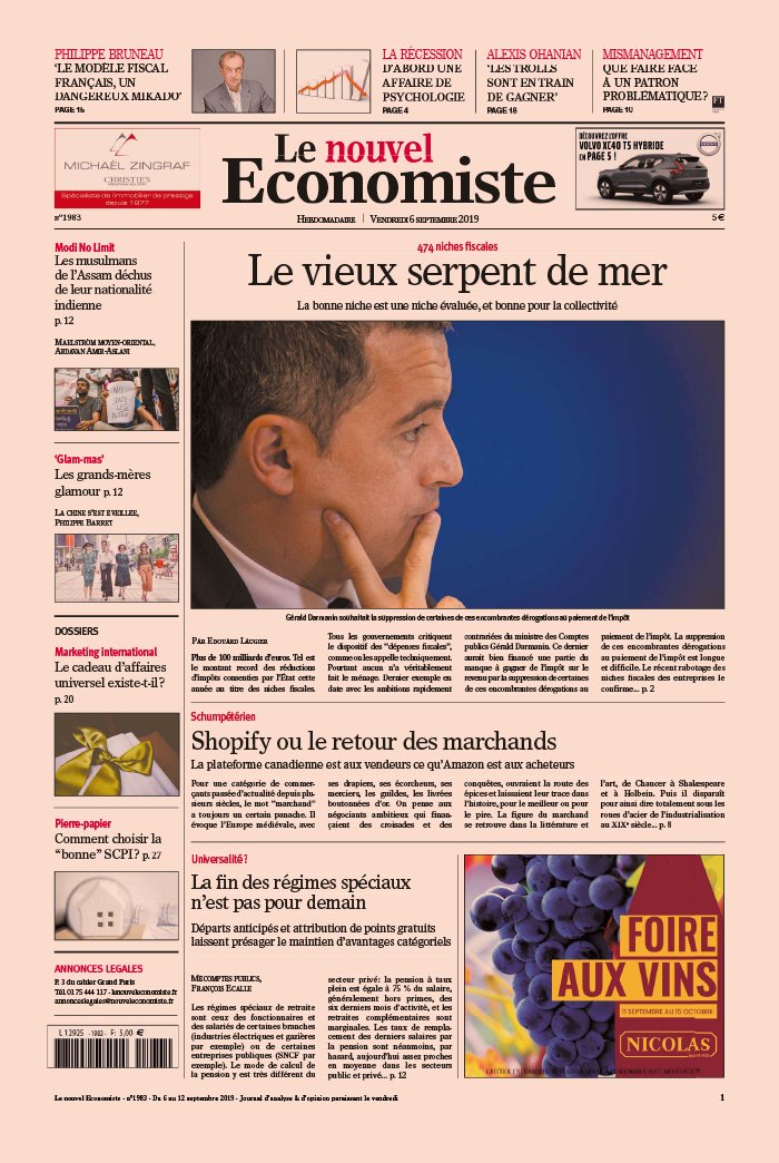 Le nouvel Economiste 06 septembre 2019 Le nouvel Economiste N°1983 du 06 septembre 2019 à télécharger sur iPad