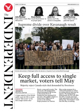 The Independent N°20181007 du 07 octobre 2018 à télécharger sur iPad