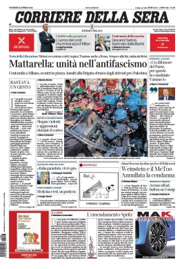 Corriere Della Sera N°20240426 du 26 avril 2024 à télécharger sur iPad