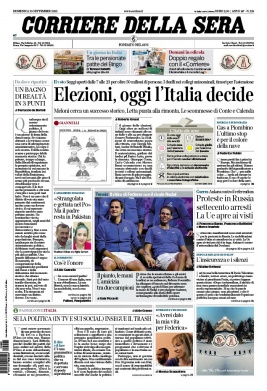Lisez Corriere Della Sera du 25 septembre 2022 sur ePresse.fr
