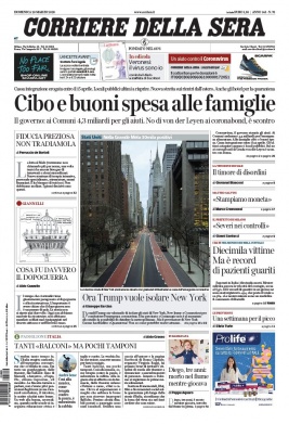Corriere Della Sera N°20200329 du 29 mars 2020 à télécharger sur iPad
