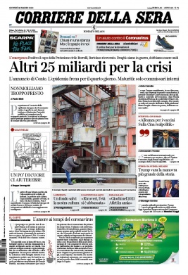 Corriere Della Sera N°20200326 du 26 mars 2020 à télécharger sur iPad