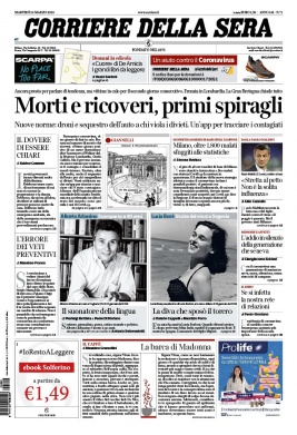 Corriere Della Sera N°20200324 du 24 mars 2020 à télécharger sur iPad