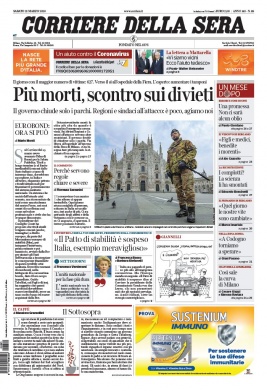 Corriere Della Sera N°20200321 du 21 mars 2020 à télécharger sur iPad