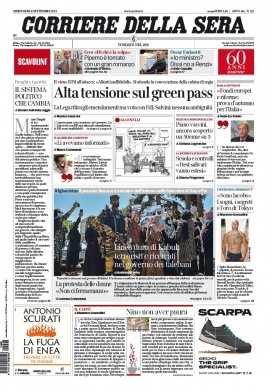 Corriere Della Sera N°20210908 du 08 septembre 2021 à télécharger sur iPad