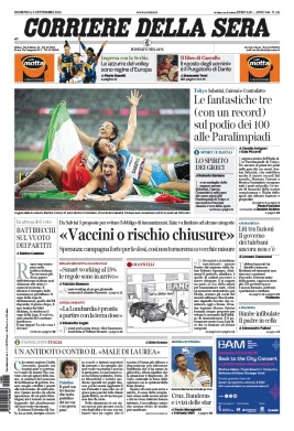 Corriere Della Sera N°20210905 du 05 septembre 2021 à télécharger sur iPad