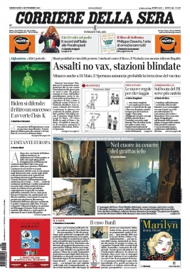 Corriere Della Sera N°20210901 du 01 septembre 2021 à télécharger sur iPad