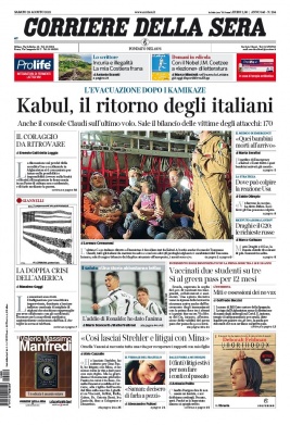 Corriere Della Sera N°20210828 du 28 août 2021 à télécharger sur iPad