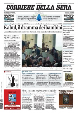 Corriere Della Sera N°20210820 du 20 août 2021 à télécharger sur iPad