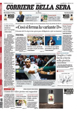 Corriere Della Sera N°20210719 du 19 juillet 2021 à télécharger sur iPad