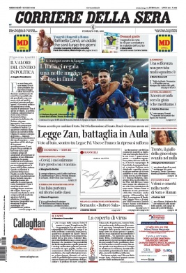 Corriere Della Sera N°20210707 du 07 juillet 2021 à télécharger sur iPad