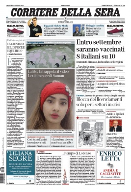 Corriere Della Sera N°20210608 du 08 juin 2021 à télécharger sur iPad