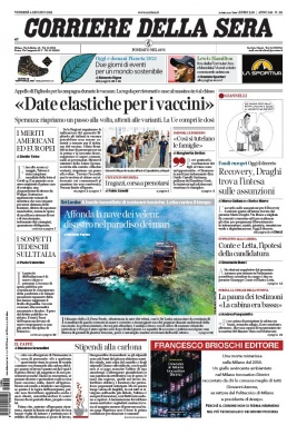 Corriere Della Sera N°20210604 du 04 juin 2021 à télécharger sur iPad