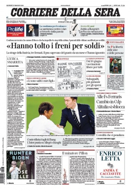 Corriere Della Sera N°20210527 du 27 mai 2021 à télécharger sur iPad