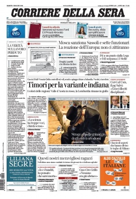 Corriere Della Sera N°20210501 du 01 mai 2021 à télécharger sur iPad