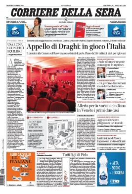 Corriere Della Sera N°20210427 du 27 avril 2021 à télécharger sur iPad