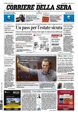 Corriere Della Sera N°20210419 du 19 avril 2021 à télécharger sur iPad