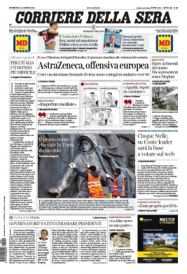 Corriere Della Sera N°20210411 du 11 avril 2021 à télécharger sur iPad
