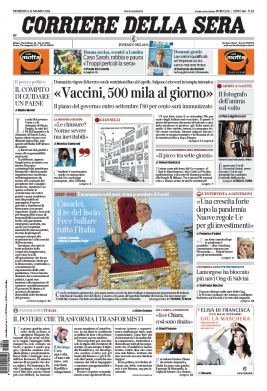 Corriere Della Sera N°20210314 du 14 mars 2021 à télécharger sur iPad