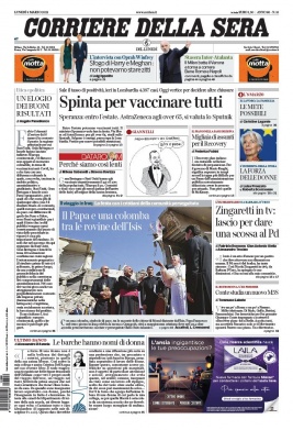 Corriere Della Sera N°20210308 du 08 mars 2021 à télécharger sur iPad
