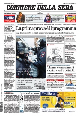 Corriere Della Sera N°20210201 du 01 février 2021 à télécharger sur iPad