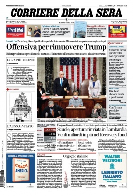 Corriere Della Sera N°20210108 du 08 janvier 2021 à télécharger sur iPad