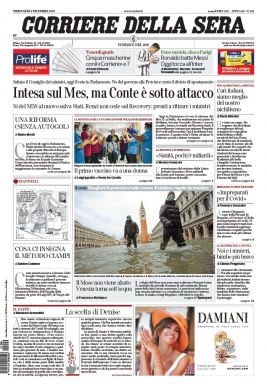 Corriere Della Sera N°20201209 du 09 décembre 2020 à télécharger sur iPad