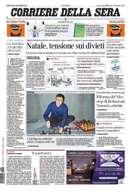 Corriere Della Sera N°20201202 du 02 décembre 2020 à télécharger sur iPad