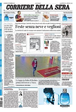 Corriere Della Sera N°20201123 du 23 novembre 2020 à télécharger sur iPad