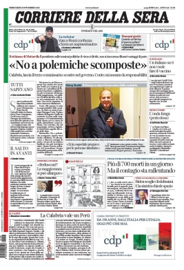 Corriere Della Sera N°20201118 du 18 novembre 2020 à télécharger sur iPad