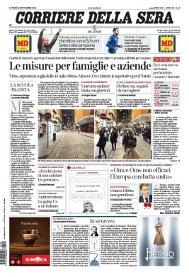 Corriere Della Sera N°20201116 du 16 novembre 2020 à télécharger sur iPad
