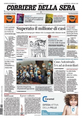 Corriere Della Sera N°20201112 du 12 novembre 2020 à télécharger sur iPad