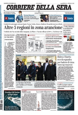 Corriere Della Sera N°20201110 du 10 novembre 2020 à télécharger sur iPad