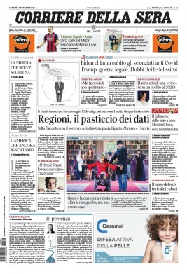 Corriere Della Sera N°20201109 du 09 novembre 2020 à télécharger sur iPad