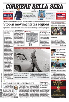 Corriere Della Sera N°20201101 du 01 novembre 2020 à télécharger sur iPad