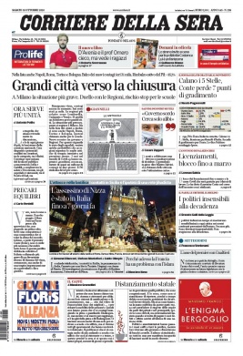 Corriere Della Sera N°20201031 du 31 octobre 2020 à télécharger sur iPad