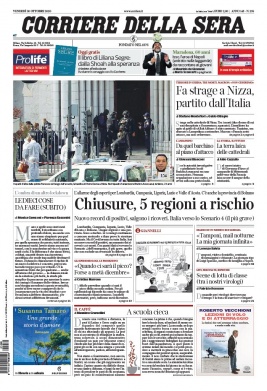 Corriere Della Sera N°20201030 du 30 octobre 2020 à télécharger sur iPad