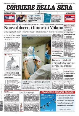 Corriere Della Sera N°20201028 du 28 octobre 2020 à télécharger sur iPad