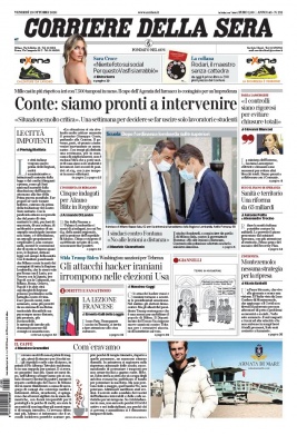 Corriere Della Sera N°20201023 du 23 octobre 2020 à télécharger sur iPad