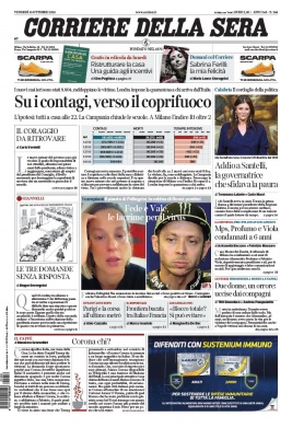 Corriere Della Sera N°20201016 du 16 octobre 2020 à télécharger sur iPad