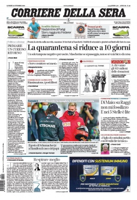 Corriere Della Sera N°20201012 du 12 octobre 2020 à télécharger sur iPad