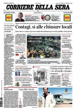 Corriere Della Sera N°20201009 du 09 octobre 2020 à télécharger sur iPad