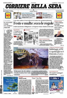 Corriere Della Sera N°20201006 du 06 octobre 2020 à télécharger sur iPad