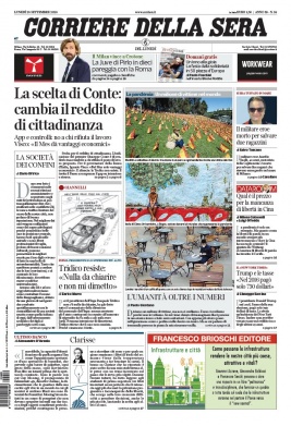 Corriere Della Sera N°20200928 du 28 septembre 2020 à télécharger sur iPad