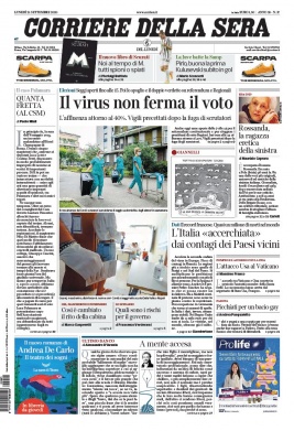 Corriere Della Sera N°20200921 du 21 septembre 2020 à télécharger sur iPad